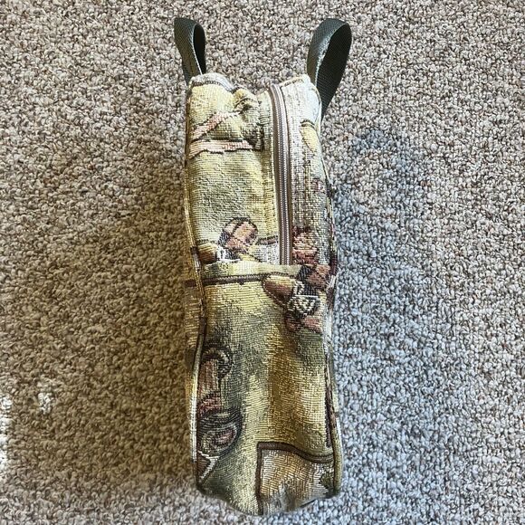 New American Industries Golfer Tapestry Bag Golf Pouch Zipper Artsy Woman Zip - Picture 7 of 14